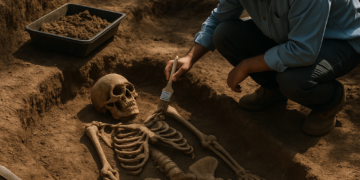Extraen osamenta humana de casi 3.000 años en El Salvador