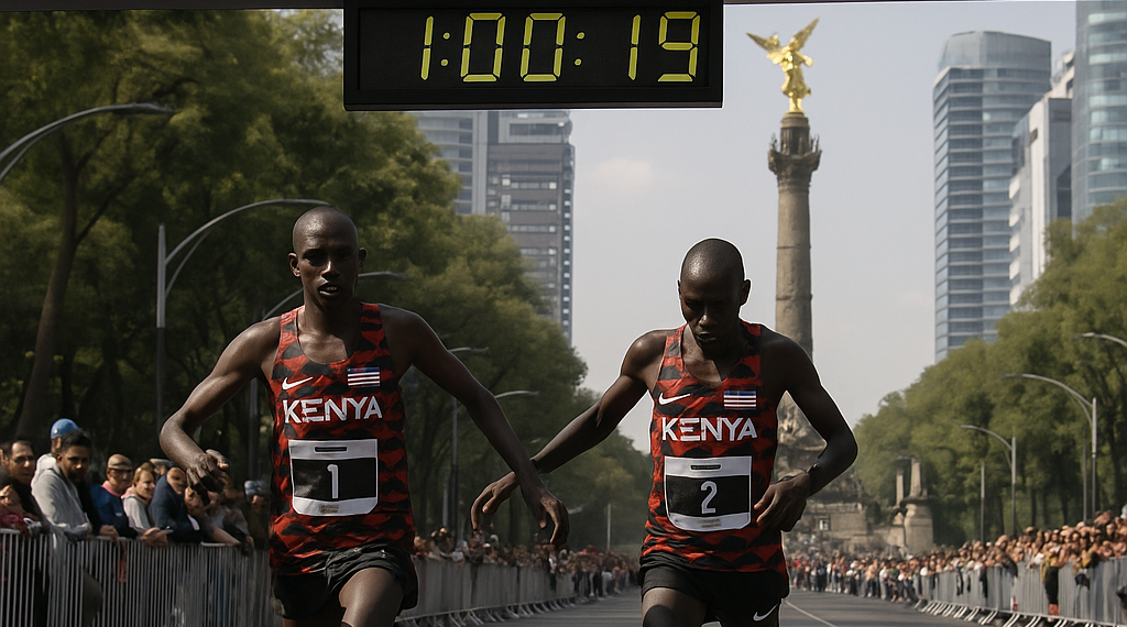 Acaparan kenianos trazado del Medio Maratón de la CDMX