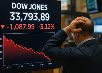 Tiene Dow Jones su peor jornada  desde abril de 2025
