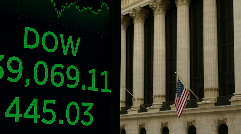 Suma Dow Jones 445 puntos y marca nuevo récord