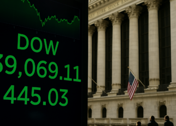 Suma Dow Jones 445 puntos y marca nuevo récord