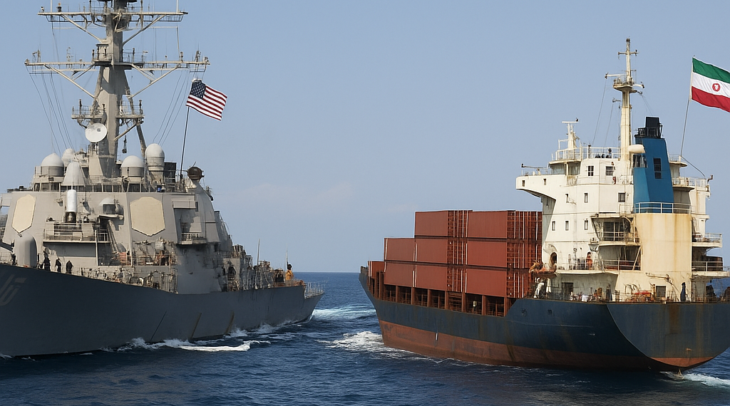 Estados Unidos desvió dos buques comerciales que intentaron burlar el bloqueo a los puertos iraníes