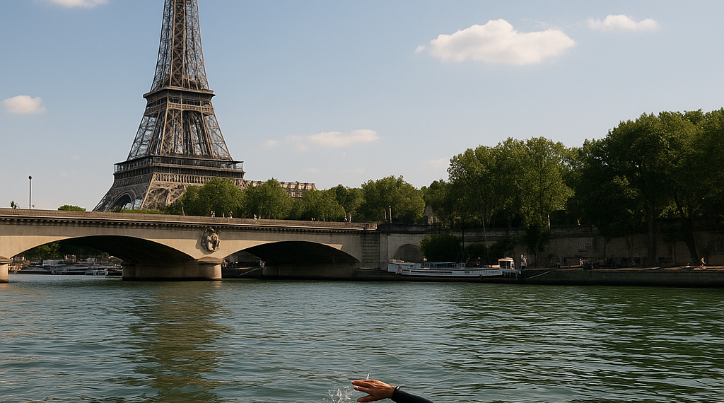 El Sena se rinde a los nadadores: París revive una hazaña histórica junto a la Torre Eiffel
