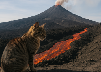 La hipnótica imagen del volcán Etna que parece engullir su propia lava