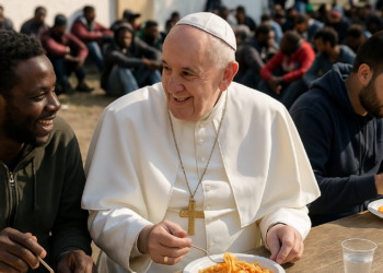El papa León XIV almorzó con un centenar de personas vulnerables y migrantes durante sus vacaciones en Castel Gandolfo