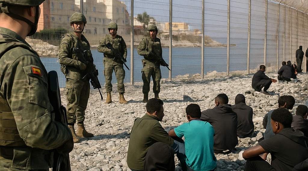 España envía al ejército a Ceuta tras la entrada masiva de migrantes desde Marruecos