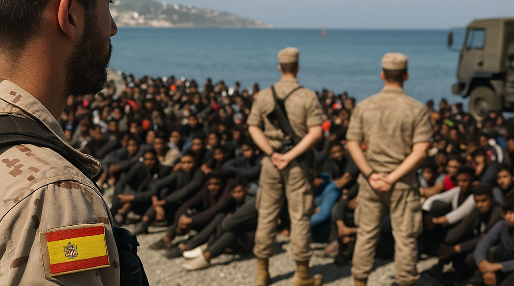Despliega España militares tras irrupción de migrantes
