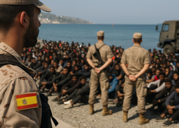 Despliega España militares tras irrupción de migrantes