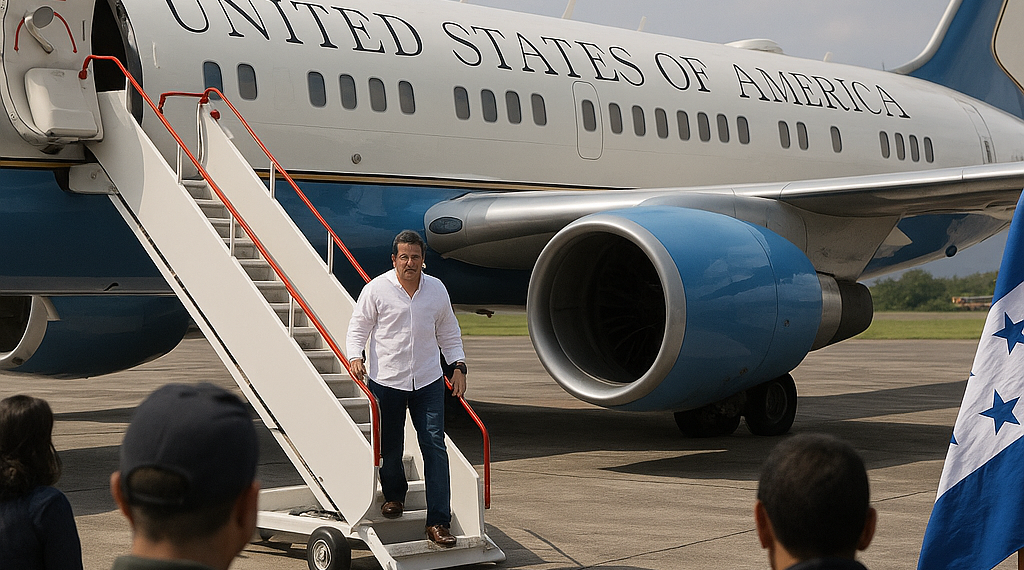 Expresidente Hernández vuelve a Honduras agradecido con Trump por indultarlo de narcotráfico
