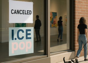An artist's 'I.C.E. pop' exhibition was shut down within days at a Texas university : NPR