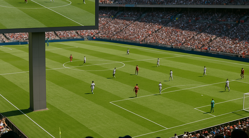 Hace negocio FIFA con pantallas, tickets y hasta pasto