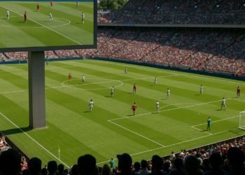 Hace negocio FIFA con pantallas, tickets y hasta pasto