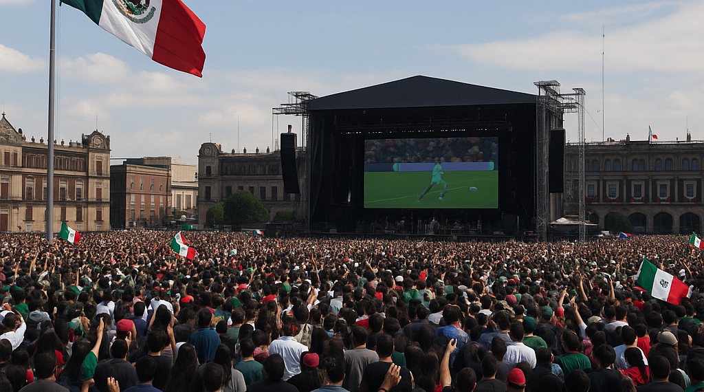 Registra Fan Fest del Zócalo lleno total