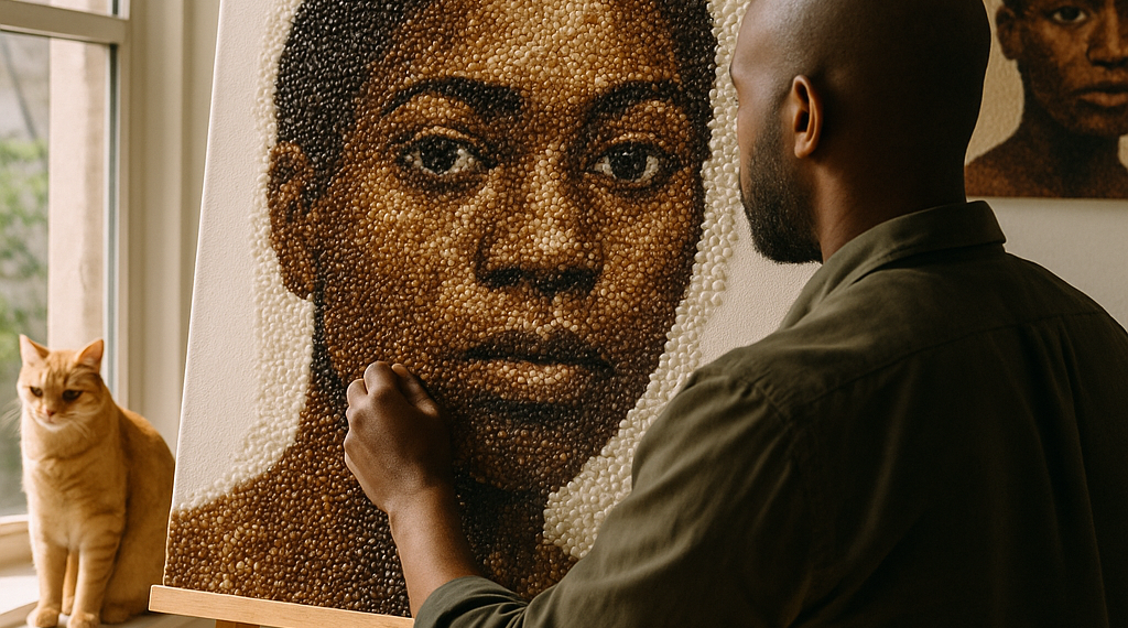 Felandus Thames Wants to Spark Curiosity with His Beaded Portraits