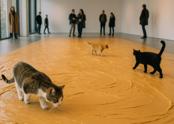 Completely nuts: Dutch gallery covers floor in peanut butter to honour late artist | Netherlands