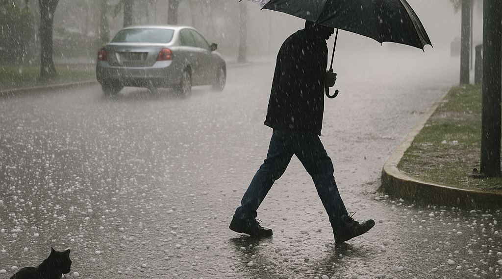 Azotan lluvias y granizo a ZMVM