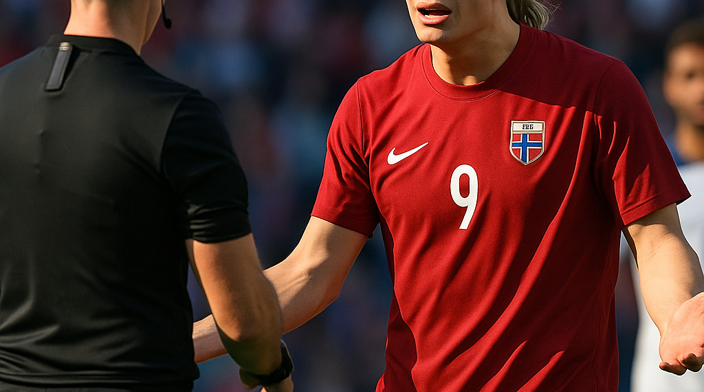 Alfie Haaland y el 'dardo' contra el arbitraje del Noruega-Inglaterra