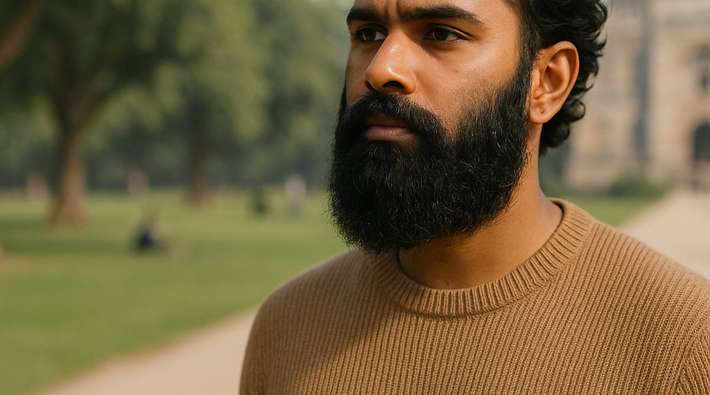 Himesh Patel con barba