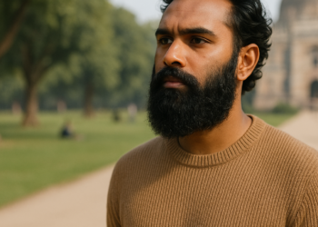 Himesh Patel con barba