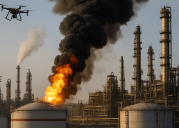 Atacan hutíes con drones petrolera de Arabia Saudita