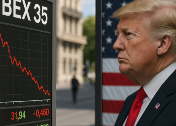 IBEX 35 se ve afectado por nueva amenaza comercial de Trump a España: Acciones de Santander, BBVA y Zara caen