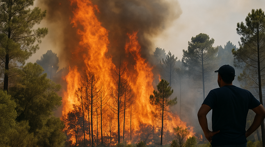 Desplazan incendios a 320 mil en Francia, España y Portugal