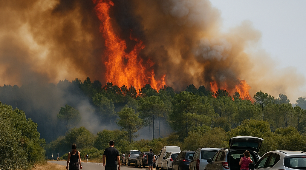 Los incendios forestales en Francia obligaron a más de 10.000 personas a evacuar el suroeste del país mientras el fuego se propaga