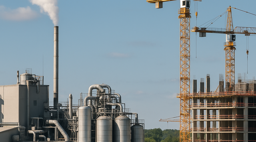Actividad industrial regresa a terreno negativo en mayo; construcción marca el ritmo