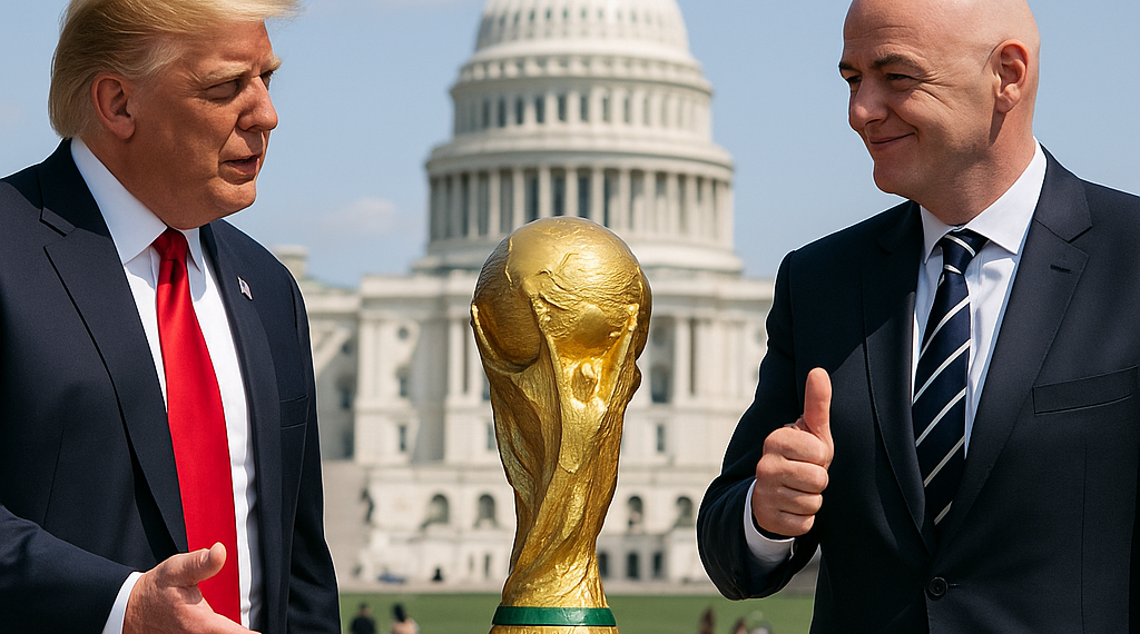 Elogia Infantino a Trump y le atribuye éxito del Mundial