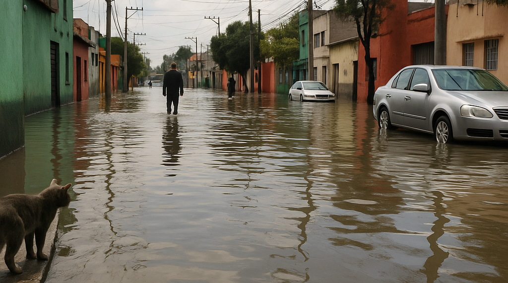 Se inunda el oriente de la CDMX tras lluvia