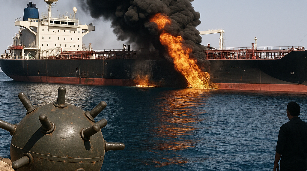 Afirma Irán que dos petroleros explotaron por minas en Ormuz