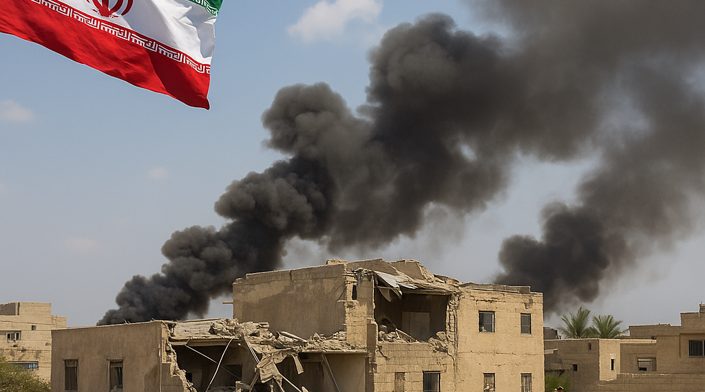 El régimen de Irán dijo que varios proyectiles impactaron objetivos militares en la isla de Qeshm, cerca del estrecho de Ormuz