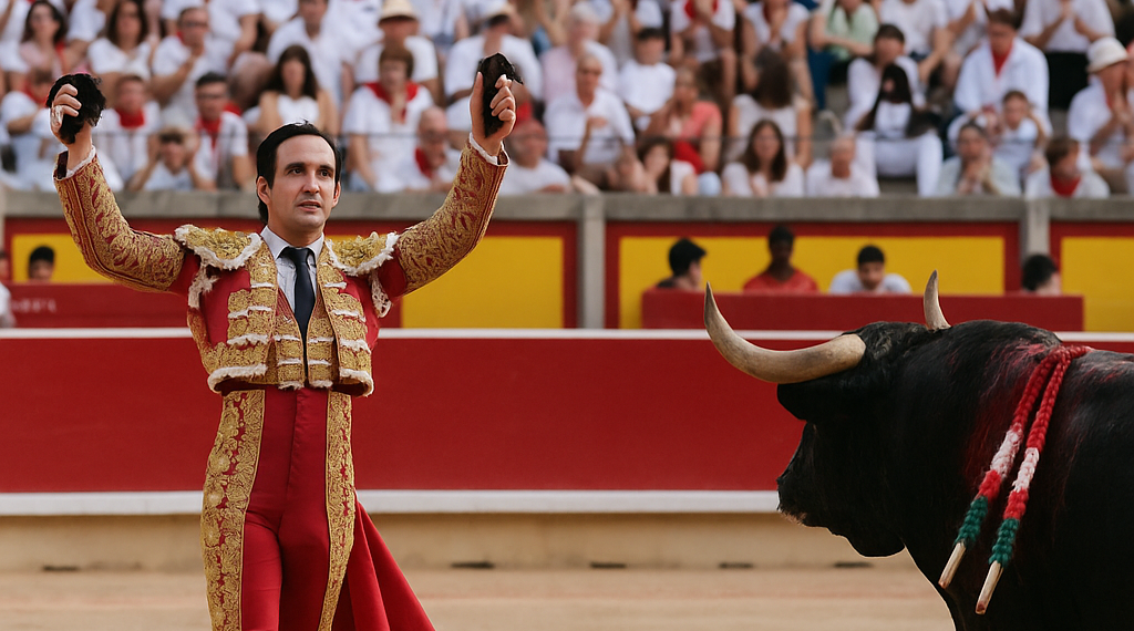 Tomás Rufo, a hombros tras cortar cuatro orejas.