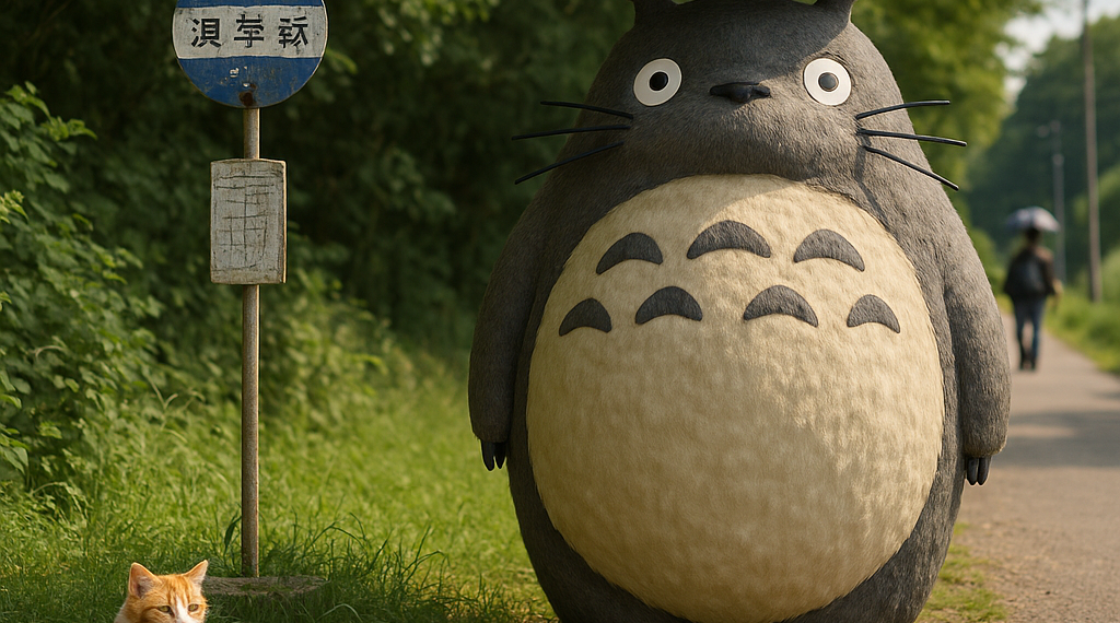 Screenshot from the animated film My Neighbor Totoro