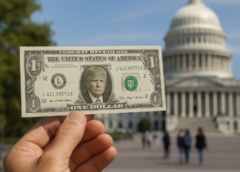 Emite EU moneda de un dólar con la cara de Trump