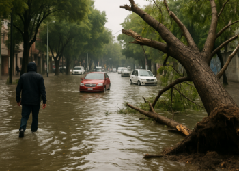 Lluvias causan anegaciones y caída de árboles en CDMX