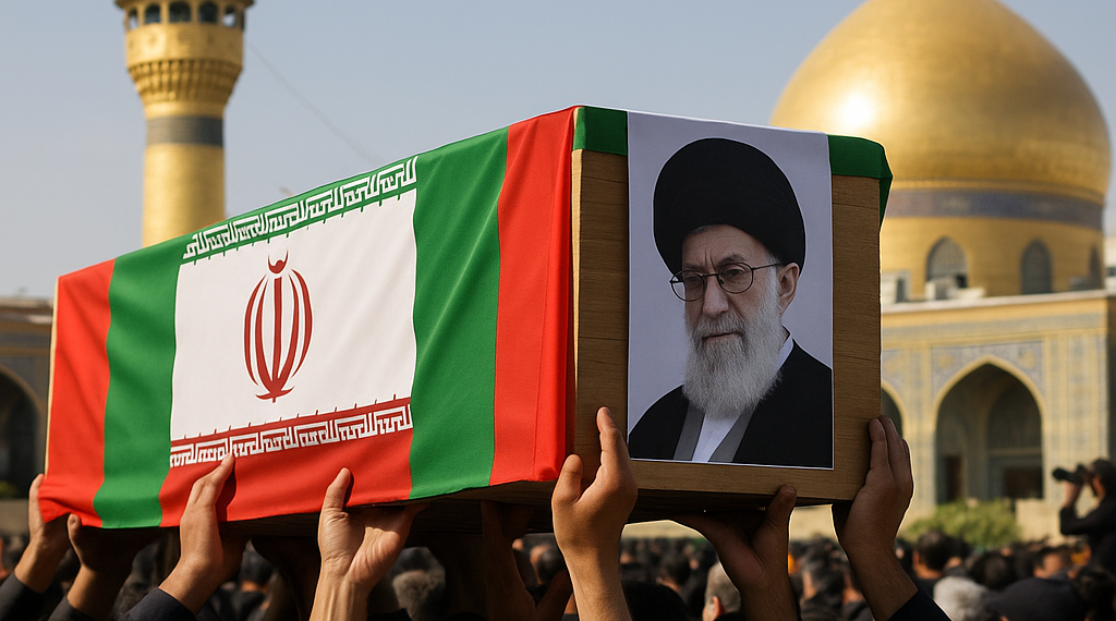 Los restos de Alí Khameneí llegaron a Nayaf para el inicio de las procesiones en Irak