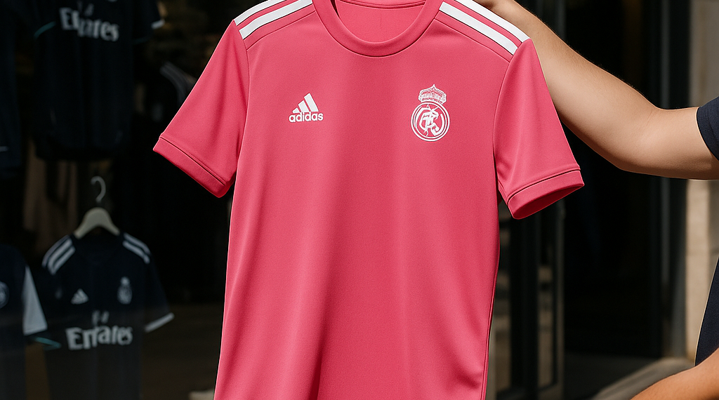 MARCA descubre la tercera equipación del Real Madrid: la camiseta rosa oficial ya se vende en Francia