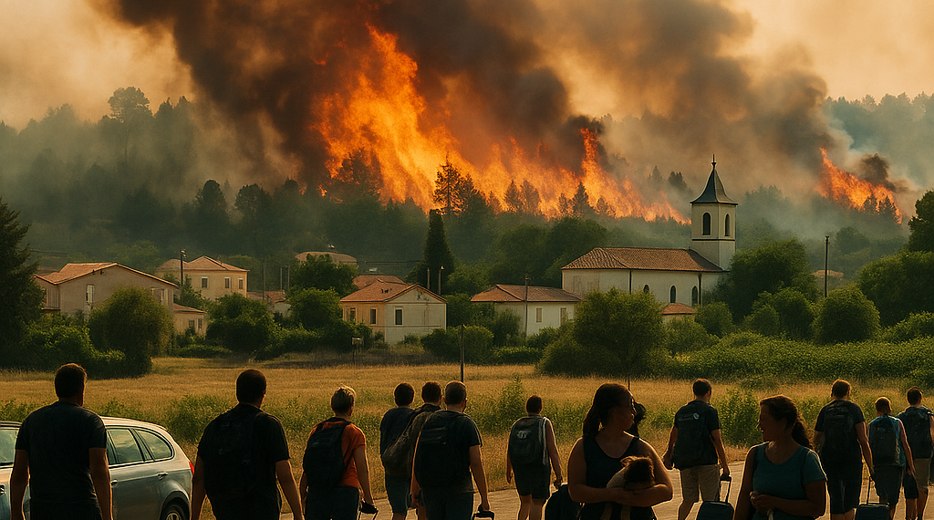 Más de 200.000 personas huyeron de los devastadores incendios forestales en Francia y España