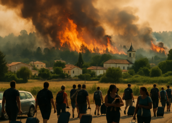 Más de 200.000 personas huyeron de los devastadores incendios forestales en Francia y España