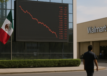 Bolsa mexicana cierra con pérdidas; acciones de Walmex encabezaron el descenso