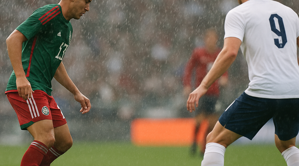 Se jugaría el México vs. Inglaterra bajo una fuerte lluvia