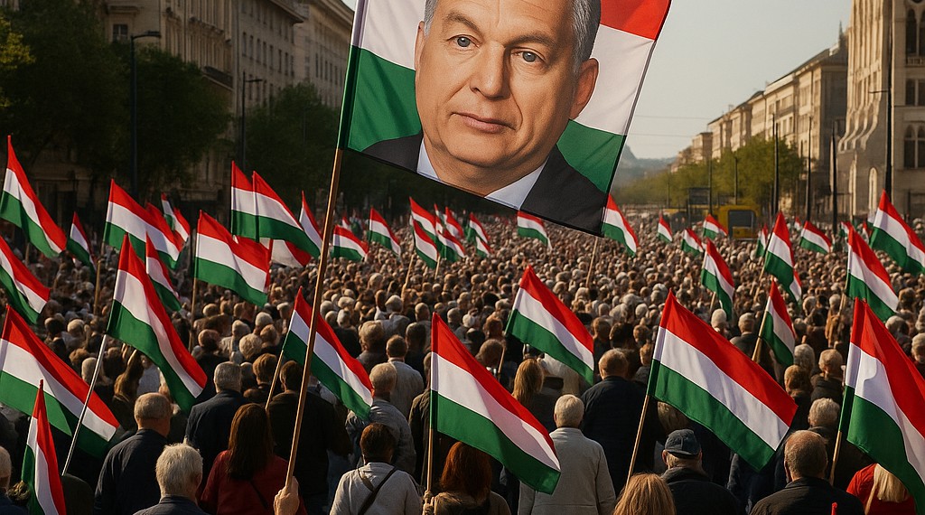 Miles de seguidores de Orban protestan en Budapest contra el Gobierno de Magyar