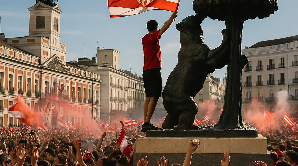 Celebran miles en calles de Madrid campeonato de España