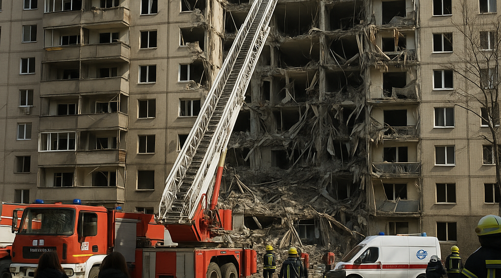 Al menos nueve muertos y más de cuarenta heridos en un nuevo gran ataque ruso a Kiev