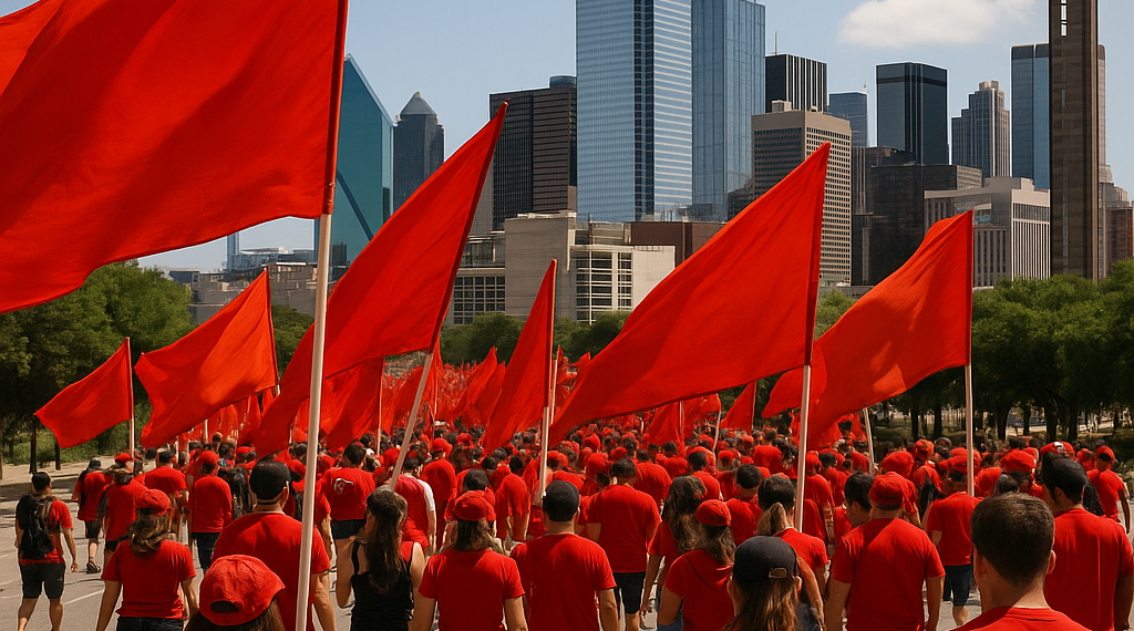Una ola roja de celebración inunda Dallas tras la victoria de Egipto sobre Australia en los penaltis