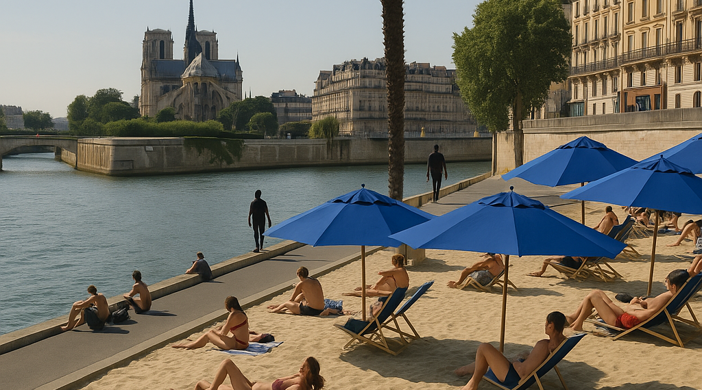 París reabrió las zonas de baño en el río Sena por la ola de calor extremo que azota a Francia y a gran parte de Europa