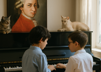 Golden mini-Mozarts celebrate 270 years since the composer's birth