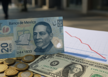 Peso mexicano cae frente al dólar ante preocupaciones sobre Oriente Medio