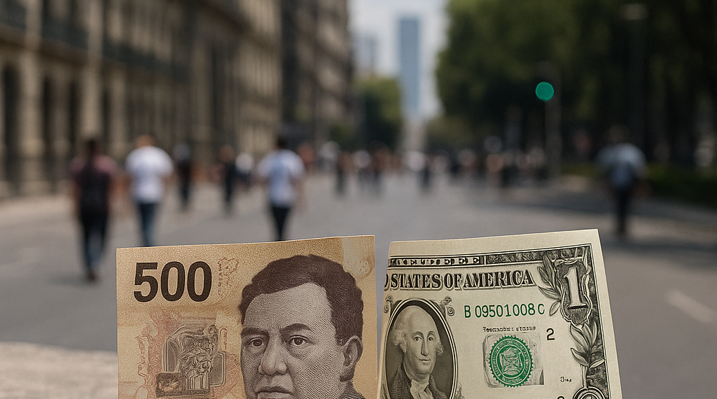 Peso mexicano cierra estable frente al dólar y termina la semana con moderado avance acumulado